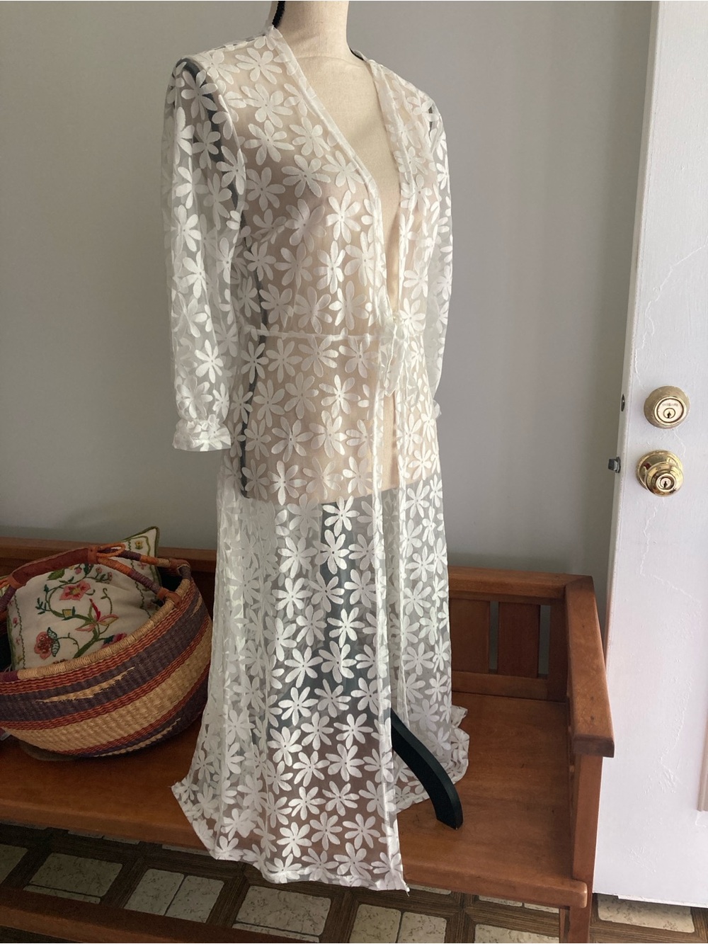 SOLD 😎 Boho cottagecore fairy whimsical ethereal flowy coverup duster sheer